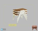 میز جلو مبلی و میز عسلی 4تیکه قایقی تک کشو مدل دو رنگ - Image 5