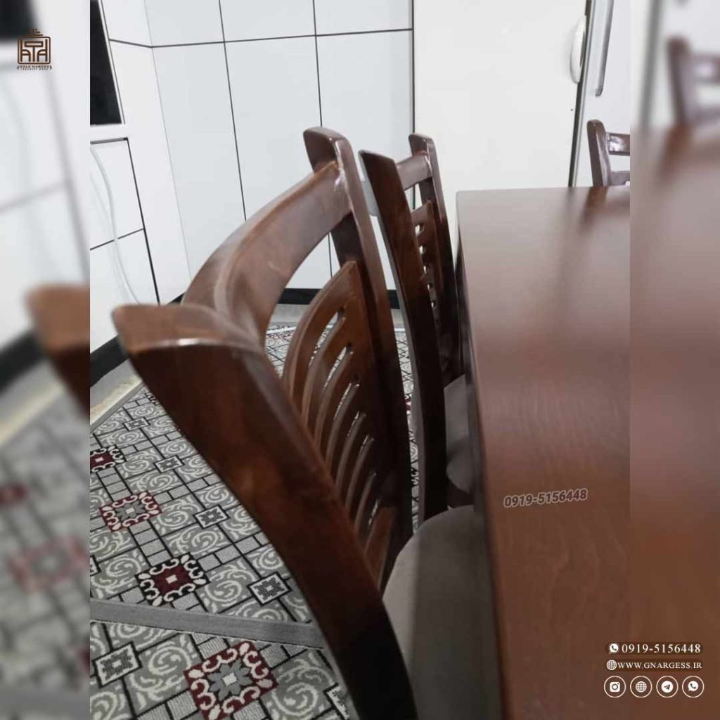میز ناهارخوری قلعه آمریکایی 8نفره چوبی - Image 4