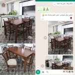 میز ناهارخوری چوبی 6 نفره با صندلی آمریکایی چوبی - Image 5