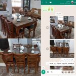 میز ناهارخوری چوبی 6 نفره با صندلی آمریکایی چوبی - Image 12