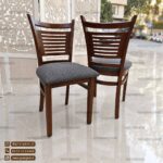 میز ناهارخوری چوبی 8 نفره با صندلی چوبی قلعه آمریکایی - Image 5