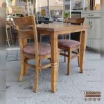 میز ناهارخوری چوبی دو تیره پهن چوب توسکا با میز های 2 الی 8 نفره