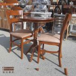 حراج میز ناهارخوری چوبی 2 نفره مدل دو تیره پهن چوب راش - Image 5