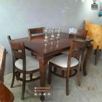 میز ناهارخوری چوبی دو تیره پهن چوب توسکا با میز های 2 الی 8 نفره - Image 9