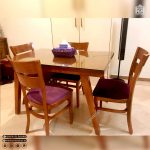 میز ناهارخوری دو تیره پهن چوبی - Image 5