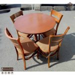 میز ناهارخوری 4 نفره عروس با صندلی دو تیره پهن چوب راش - Image 6