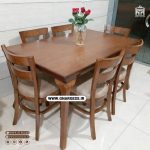 میز ناهارخوری چوبی دو تیره پهن چوب توسکا با میز های 2 الی 8 نفره - Image 8