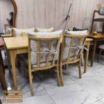 میز غذا خوری چوبی مبلی آرین 6 نفره چوبی با میز دیپلمات راش - Image 3