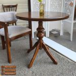 میز ناهارخوری 2نفره راش مینیمال طرح اچ دسته دار با تنوع میزهای چوبی - Image 6