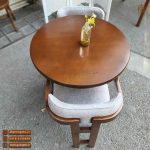 میز ناهارخوری 2نفره راش مینیمال طرح اچ دسته دار با تنوع میزهای چوبی - Image 4