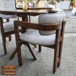 میز ناهارخوری 2نفره راش مینیمال طرح اچ دسته دار با تنوع میزهای چوبی - Image 3