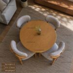 میز ناهارخوری چوبی راش مدل اچ بدون دسته در حراج بهاری - Image 3