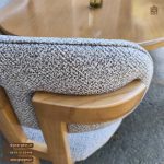 میز ناهارخوری 4 نفره راش صندلی اچ مبلی با میز پمینار گرد - Image 7