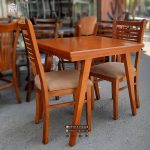میز صبحانه خوری لیندا چوبی 2 نفره با صندلی آبشاری