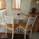 میز و صندلی ناهارخوری گلدانی سه نفره چوبی با صندلی آبشاری - Image 3