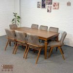 میز ناهارخوری چوبی جدید منحنی مبلی آمریکایی چوب راش