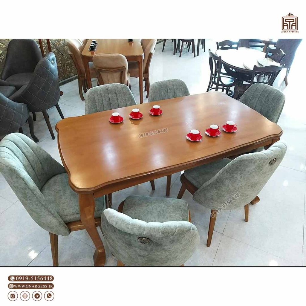 میز ناهار خوری چوبی جدید آریا مبلی (جهت استعلام قیمت لطفا تماس بگیرید) - Image 6