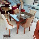میز ناهارخوری چوبی شش نفره با صندلی هکتور طرح بارسا - Image 9
