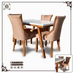 میز غذا خوری چوبی هکتور طرح بارسا - Image 4