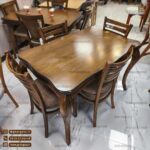 میز ناهارخوری چوب راش برنتین با میز چوب راش - Image 2