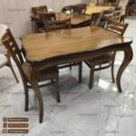 میز ناهارخوری چوب راش برنتین با میز چوب راش - Image 4