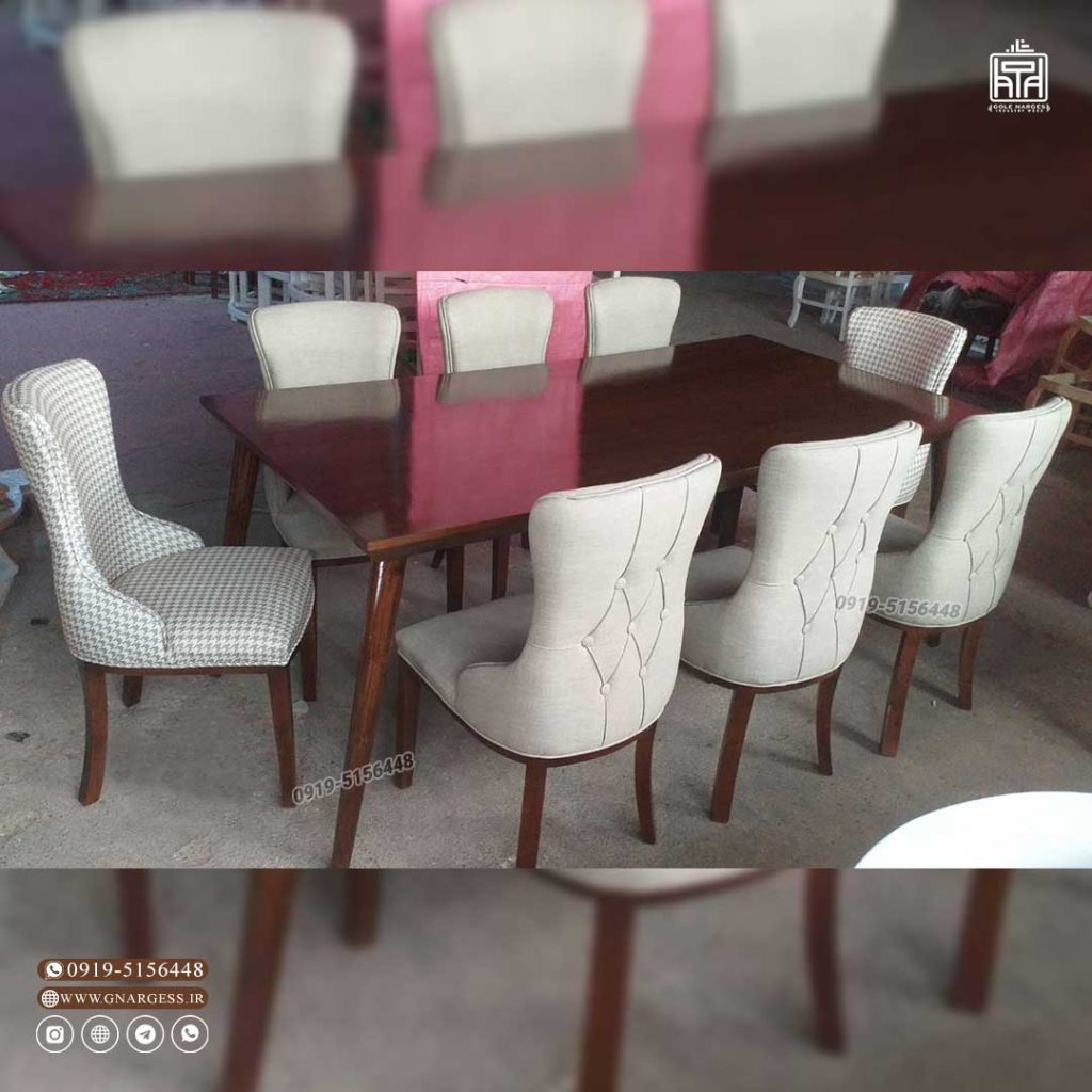 میز ناهارخوری چوبی 8 نفره چستر کلاسیک - Image 8
