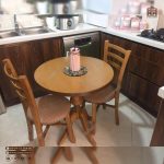 میز ناهار خوری چوبی 2نفره با صندلی تیرکی طرح اسپانیایی - Image 6