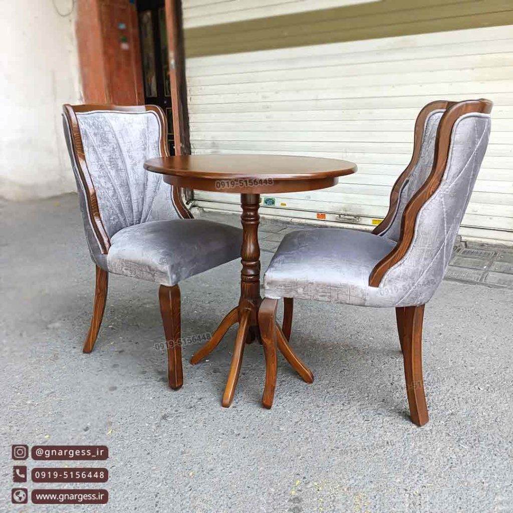 میز 2نفره گلرویا با صندلی میز ناهارخوری فلامینگو چوبی - Image 9