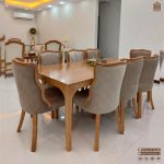 میز ناهارخوری 8نفره فلامینگو با میز چوبی اسپرت