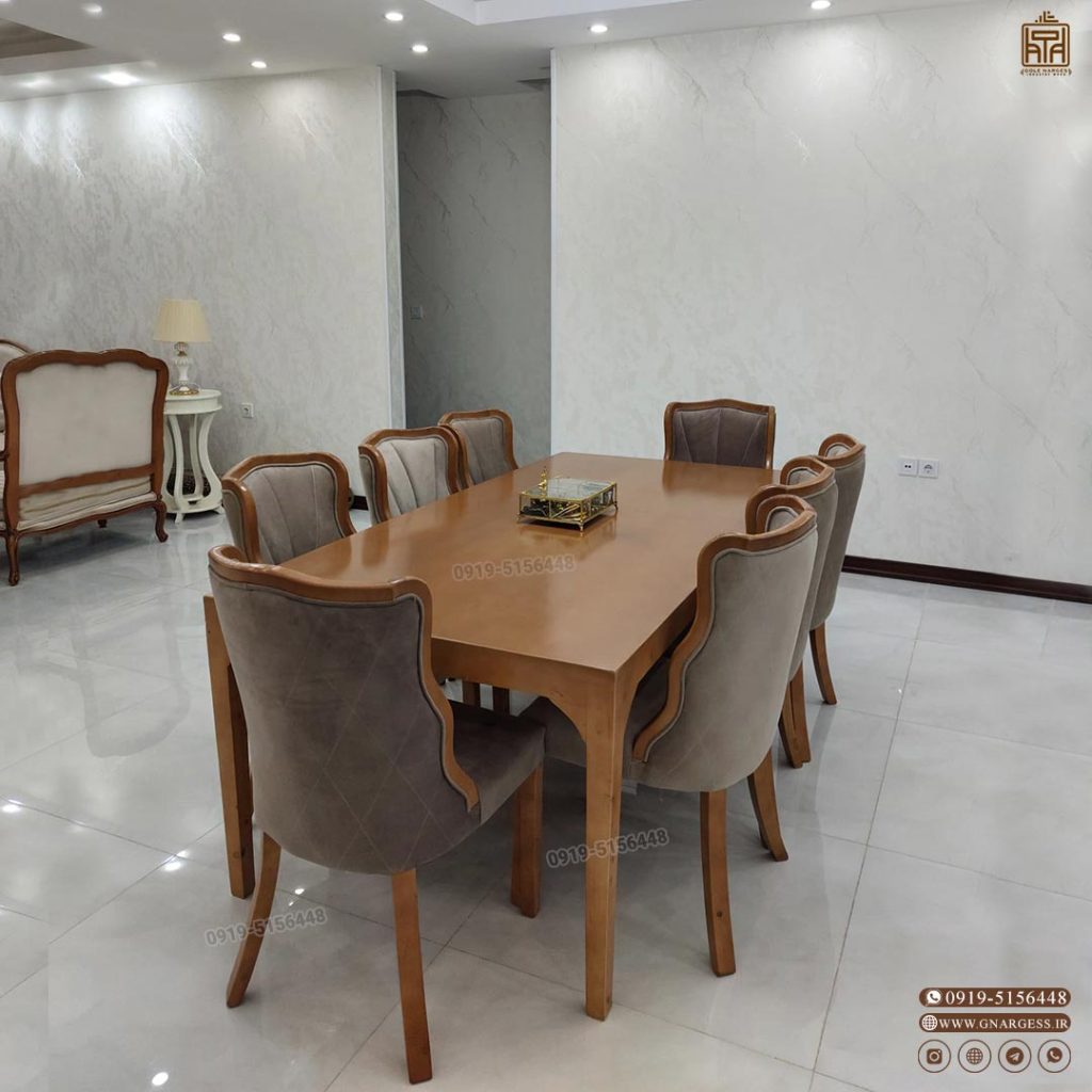 میز ناهارخوری 8نفره فلامینگو با میز چوبی اسپرت - Image 2