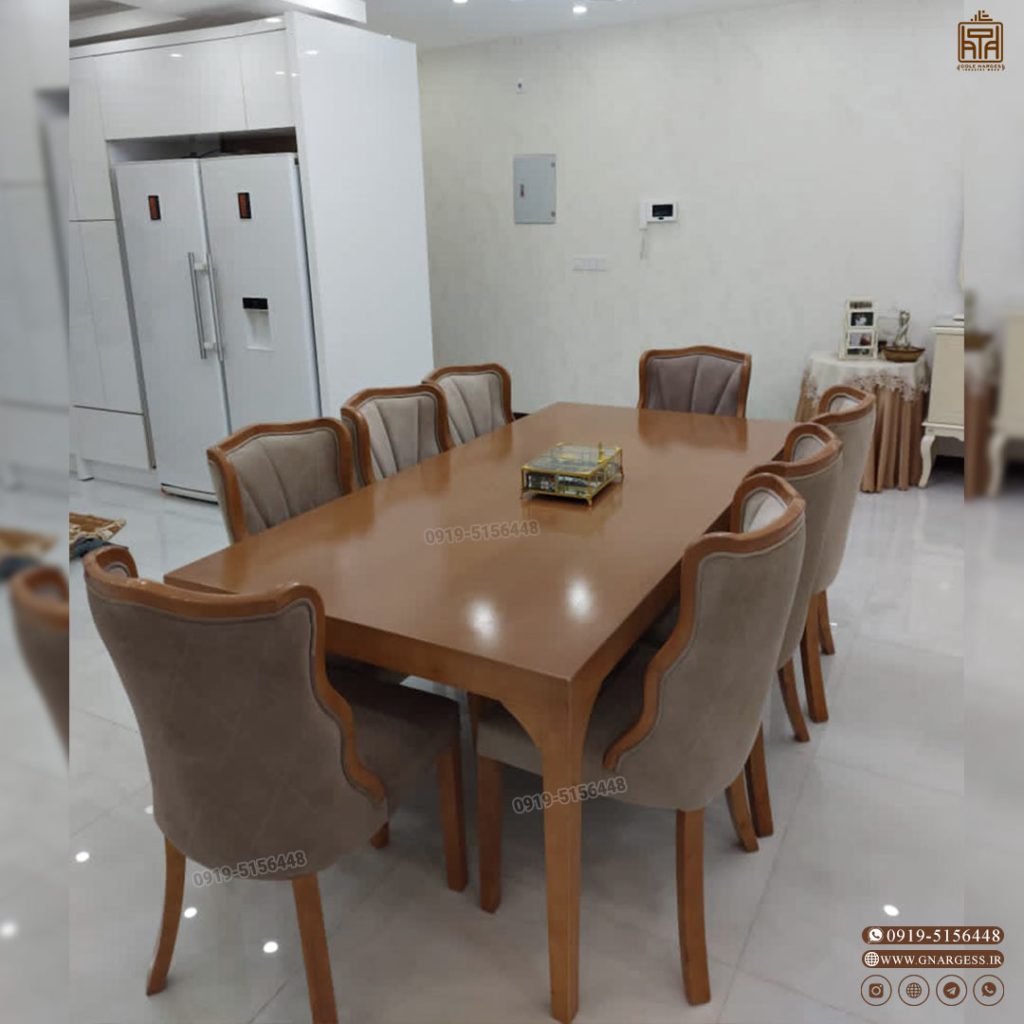 میز ناهارخوری 8نفره فلامینگو با میز چوبی اسپرت - Image 4