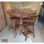 میز غذاخوری چوبی خراطی مدل خرگوشی با میز 3 نفره الی 6 نفره - Image 5