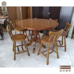 میز غذاخوری چوبی خراطی مدل خرگوشی با میز 3 نفره الی 6 نفره - Image 3
