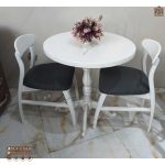 فروش آنلاین میز ناهارخوری دو نفره چوبی پارامیس طرح خرچنگی - Image 11