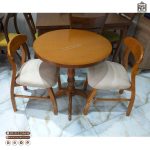 فروش آنلاین میز ناهارخوری دو نفره چوبی پارامیس طرح خرچنگی - Image 10