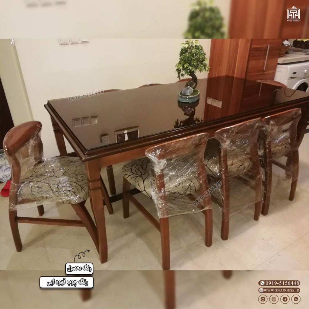 فروش میز ناهارخوری چوبی 8 نفره پارامیس با میز چوبی هشت نفره (جهت استعلام قیمت لطفا تماس بگیرید) - Image 5