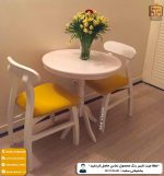 فروش آنلاین میز ناهارخوری دو نفره چوبی پارامیس طرح خرچنگی - Image 3