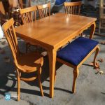 میز ناهارخوری لهستانی 6 نفره با میز مهرگان و ماهور چوبی - Image 4