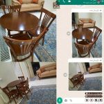 فروش میز ناهارخوری 3 نفره لهستانی با میز گرد چوبی - Image 7
