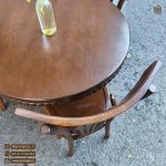 تخفیف استثنایی میز ناهارخوری چوبی 3 نفره عروس با صندلی لهستانی در حراج پاییزی - Image 4