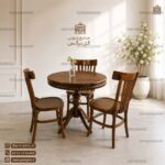 میز ناهار خوری چوبی عروس با صندلی لهستانی طرح سناتور در حراج بهاری