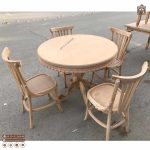 میز ناهارخوری چوبی لهستانی چوبی با میز گرد در تنوع مدل - Image 9