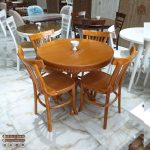 میز ناهارخوری چوبی لهستانی چوبی با میز گرد در تنوع مدل