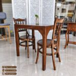 قیمت میز ناهارخوری 2 نفره راش چوبی با صندلی لهستانی خراطی - Image 6
