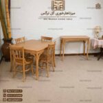 فروش ویژه میز ناهارخوری چوبی لهستانی 4 نفره خراطی راش در حراج بهاری - Image 6