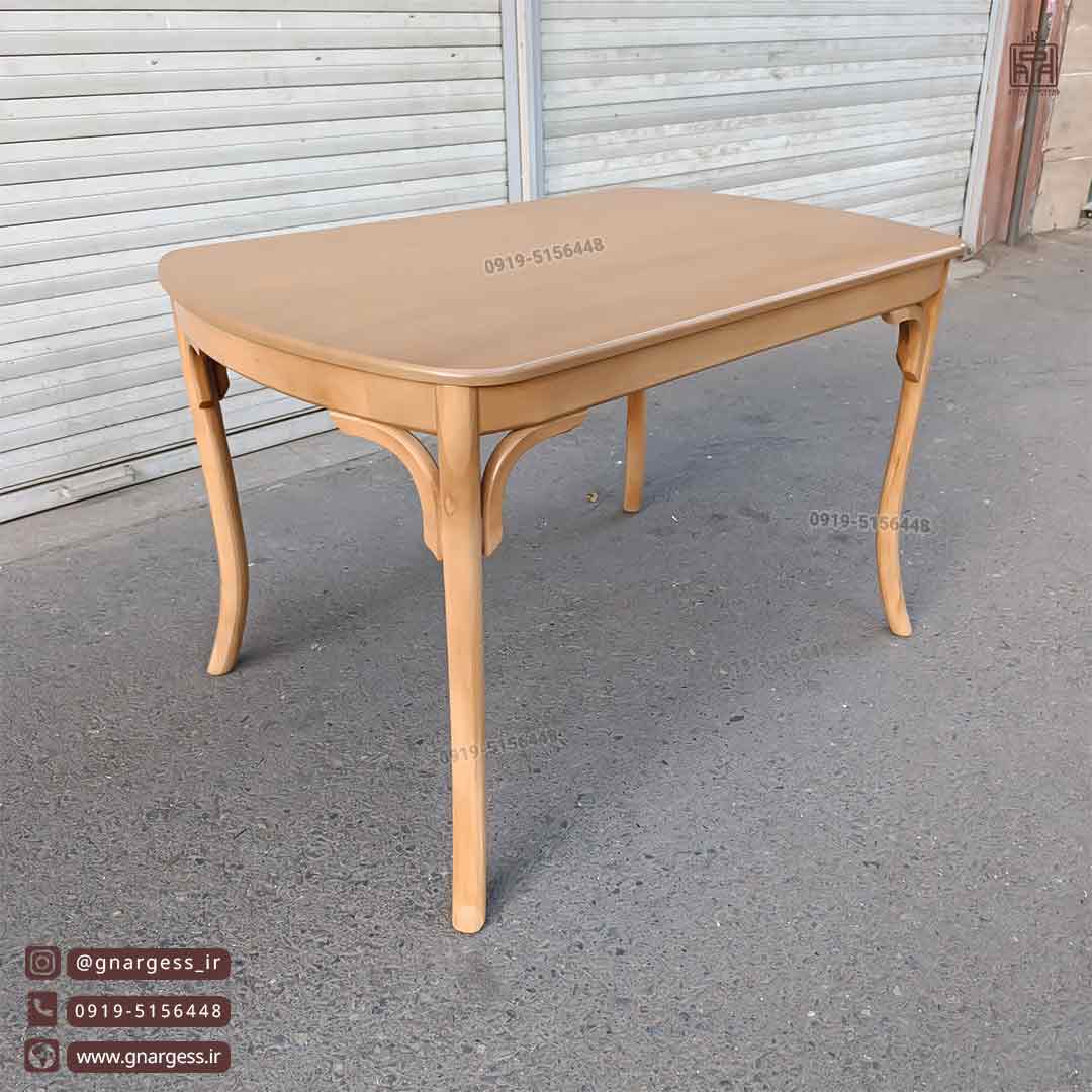 میز غذا خوری و میز ناهار خوری چوبی لهستانی با صندلی چوب راش لهستانی مدل خراطی - Image 8