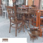 میز ناهارخوری چوب راش 2نفره صندلی خراطی لهستانی با میز عروس چوبی - Image 11