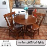 فروش میز ناهارخوری 3 نفره لهستانی با میز گرد چوبی - Image 4