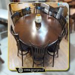 میز ناهارخوری چوبی لهستانی با میز کنگره دار عروس - Image 12