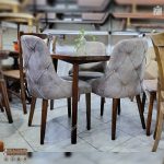 میز ناهارخوری 3نفره لاکچری با میز چوبی دیانا (جهت استعلام قیمت لطفا تماس بگیرید)